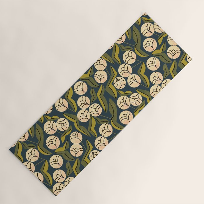 Ivory Blooms Yoga Mat Gallery Image 1
