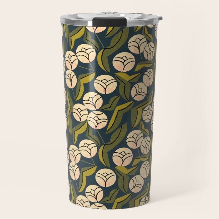 Ivory Blooms Travel Mug Gallery Image 1