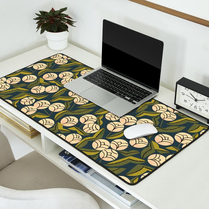 Ivory Blooms Desk Mat Gallery Image 2