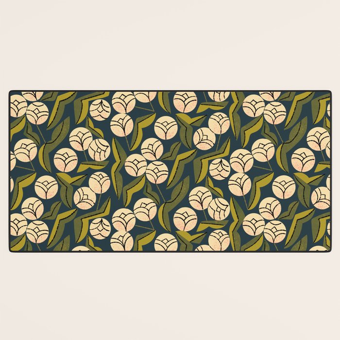 Ivory Blooms Desk Mat Gallery Image 3