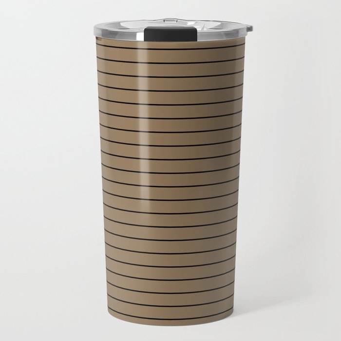 Minimal Arch XLIII Natural Tan Modern Geometric Lines Travel Mug Gallery Image 1