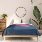 MARCUS AURELIUS ANTONINUS AUGUSTUS / prussian blue / vivid red Comforter Gallery Image 3