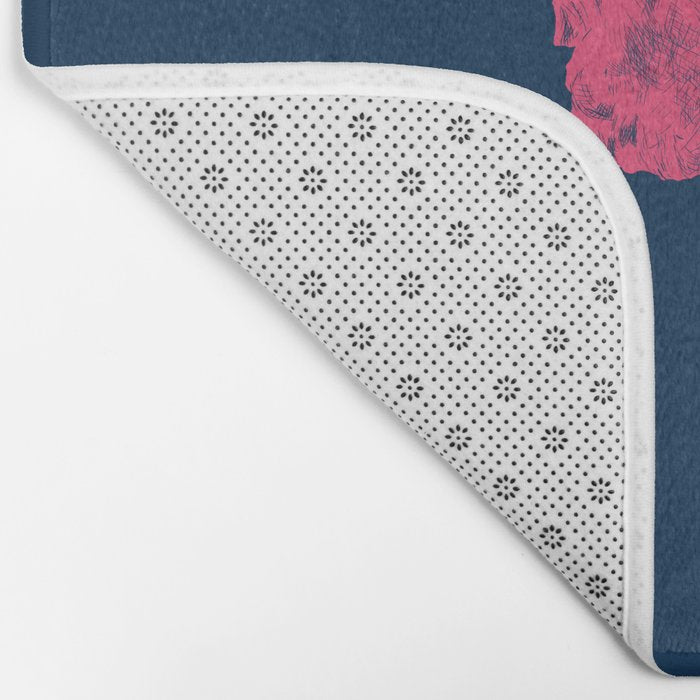 MARCUS AURELIUS ANTONINUS AUGUSTUS / prussian blue / vivid red Bath Mat Gallery Image 2