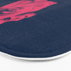 MARCUS AURELIUS ANTONINUS AUGUSTUS / prussian blue / vivid red Bath Mat Gallery Image 3