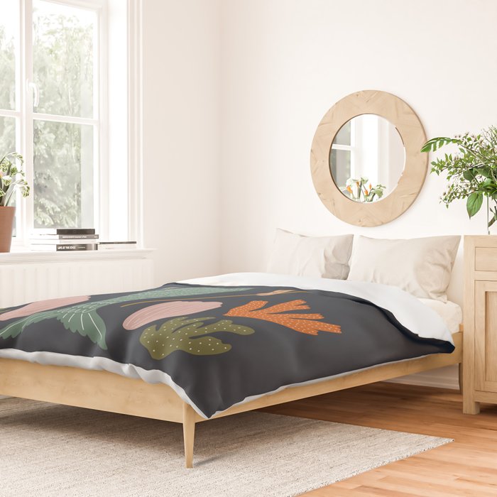 Hipster Mermaid Merman With Tattoos Poseidon King Of The Sea Midcentury Modern Cool Magical Mystical Abstract Art Bohemian Boho Style Trendy  Duvet Cover Gallery Image 2