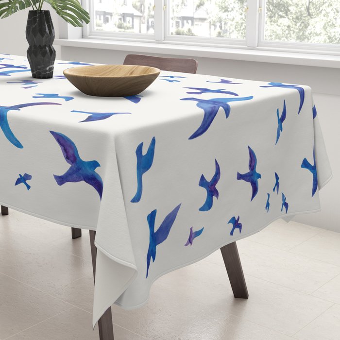 Blue Birds Tablecloth Gallery Image 3