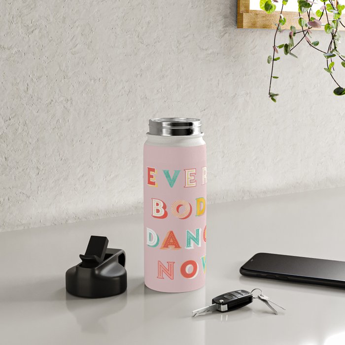 EVERYBODY DANCE NOW - bright typography Water Bottle Gallery Image 4