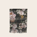 Antique Botanical Roses And  Chamomile Midnight Garden Wall Hanging Gallery Image 1