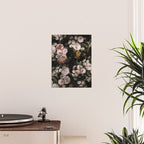 Antique Botanical Roses And  Chamomile Midnight Garden Poster Gallery Image 2