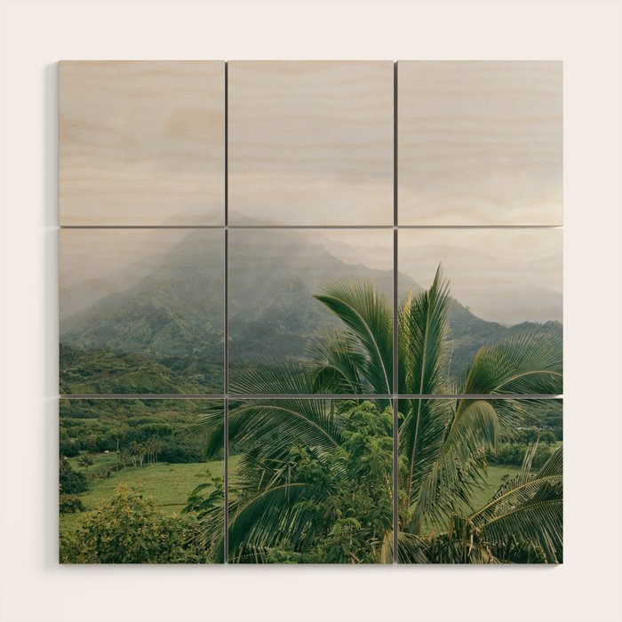 Kauai Hawaii View | Hanalei Valley Landscape Art Print | Nature Travel Photography Wood Wall Art Gallery Image 1