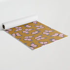 monarch butterflies - pink on ginger Yoga Mat Gallery Image 2