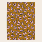 monarch butterflies - pink on ginger Poster Gallery Image 4