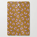 monarch butterflies - pink on ginger Cutting Board Gallery Image 1