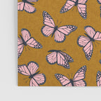 monarch butterflies - pink on ginger Poster Gallery Image 3