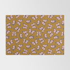 monarch butterflies - pink on ginger Rug Gallery Image 2