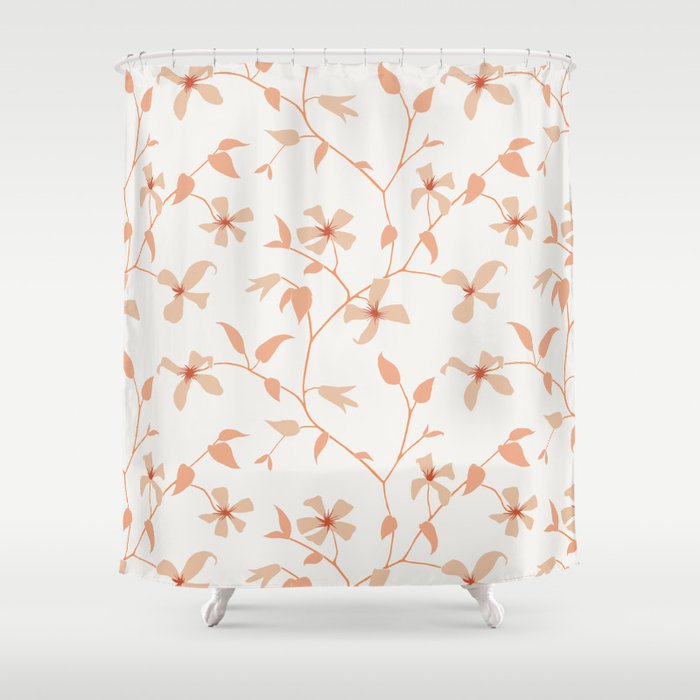 Floral Clematis Vine Shower Curtain Gallery Image 1