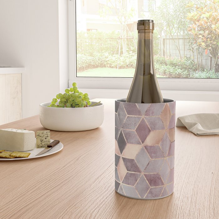 Pink And Grey Gradient Cubes Wine Chiller Gallery Image 4