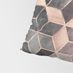 Pink And Grey Gradient Cubes Pillow Sham Gallery Image 4