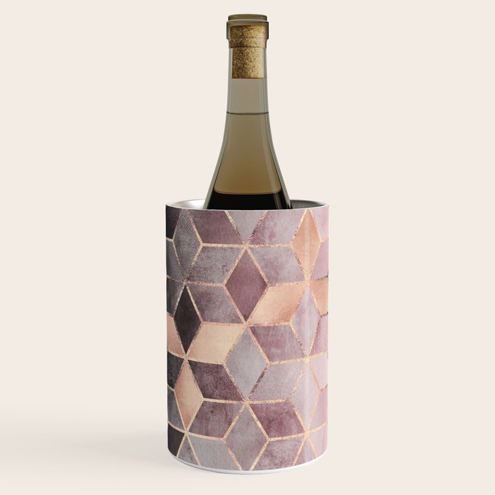 Pink And Grey Gradient Cubes Wine Chiller Gallery Image 1