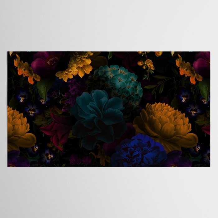Before Midnight Blue Hour Vintage Flowers Garden Tablecloth Gallery Image 2