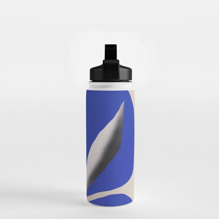 Liquid cobalt blue abstraction 02 Water Bottle Gallery Image 2