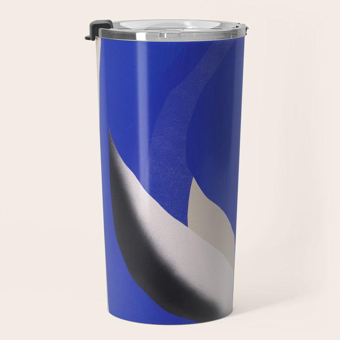 Liquid cobalt blue abstraction 02 Travel Mug Gallery Image 3