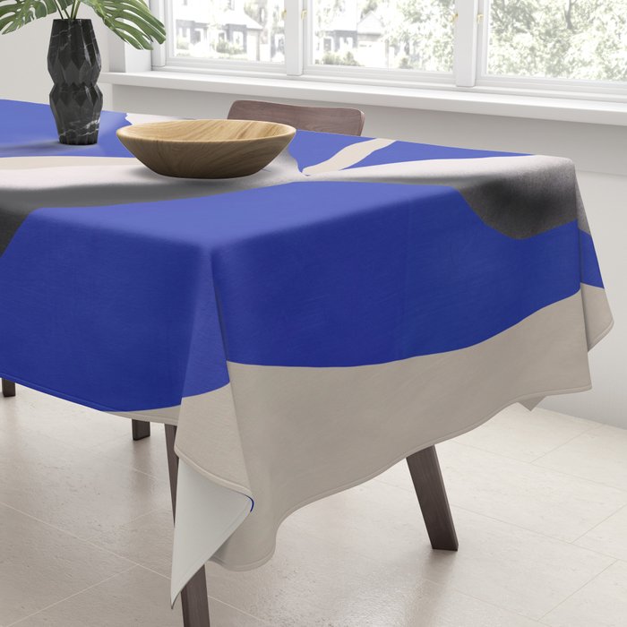Liquid cobalt blue abstraction 02 Tablecloth Gallery Image 3