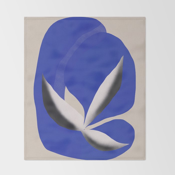 Liquid cobalt blue abstraction 02 Throw Blanket Gallery Image 2