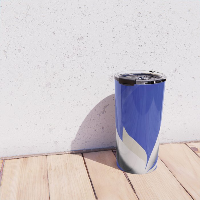 Liquid cobalt blue abstraction 02 Travel Mug Gallery Image 4