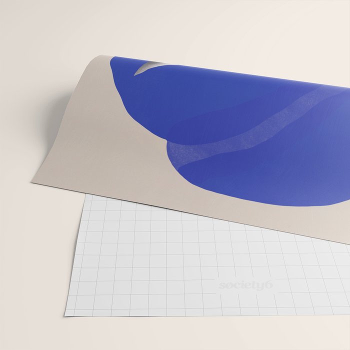 Liquid cobalt blue abstraction 02 Wrapping Paper Gallery Image 2