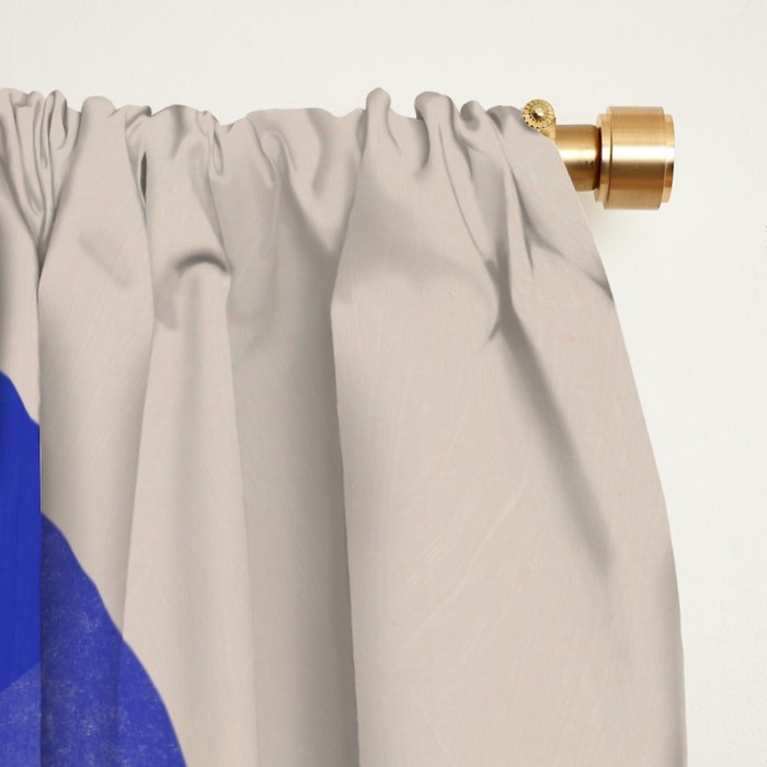 Liquid cobalt blue abstraction 02 Window Curtain Gallery Image 2