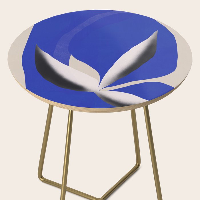 Liquid cobalt blue abstraction 02 Side Table Gallery Image 2