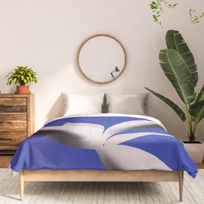 Liquid cobalt blue abstraction 02 Comforter Gallery Image 3