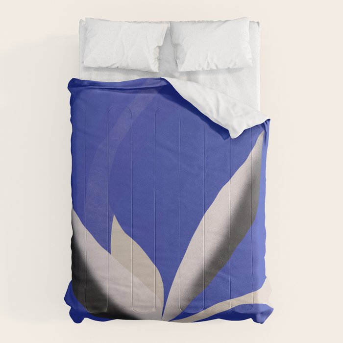 Liquid cobalt blue abstraction 02 Comforter Gallery Image 1