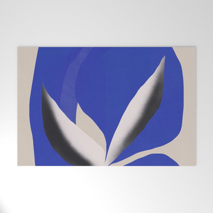 Liquid cobalt blue abstraction 02 Welcome Mat Gallery Image 1