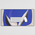 Liquid cobalt blue abstraction 02 Desk Mat Gallery Image 1