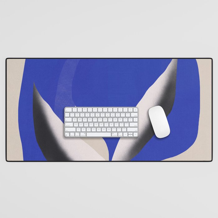 Liquid cobalt blue abstraction 02 Desk Mat Gallery Image 1