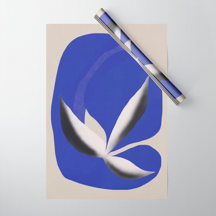 Liquid cobalt blue abstraction 02 Wrapping Paper Gallery Image 1