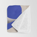 Liquid cobalt blue abstraction 02 Throw Blanket Gallery Image 3