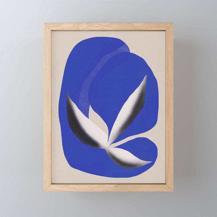 Liquid cobalt blue abstraction 02 Mini Art Print Gallery Image 1
