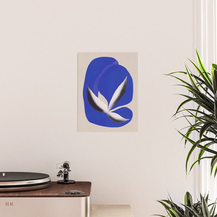 Liquid cobalt blue abstraction 02 Poster Gallery Image 2