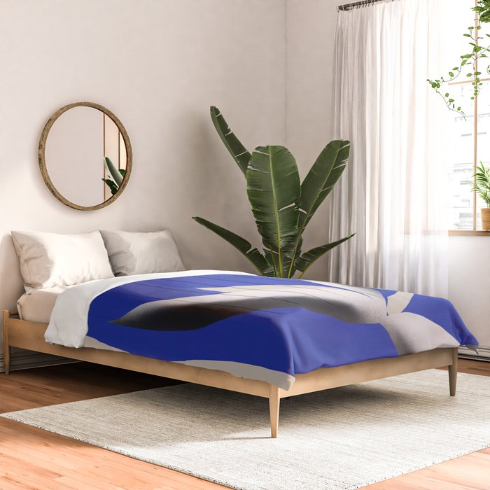 Liquid cobalt blue abstraction 02 Comforter Gallery Image 2