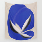 Liquid cobalt blue abstraction 02 Wall Tapestry Gallery Image 4