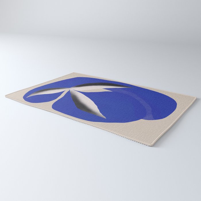 Liquid cobalt blue abstraction 02 Rug Gallery Image 3