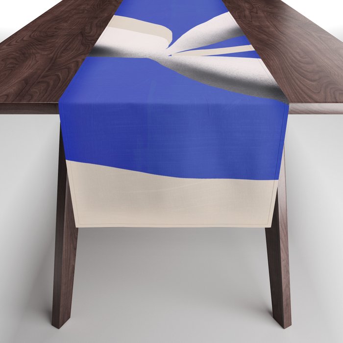 Liquid cobalt blue abstraction 02 Table Runner Gallery Image 1