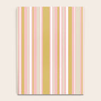 Splendid Stripes - Retro Modern Stripe Pattern in Gold, Pink, White, and Mushroom Notebook Gallery Image 4