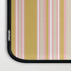 Splendid Stripes - Retro Modern Stripe Pattern in Gold, Pink, White, and Mushroom Laptop Sleeve Gallery Image 3