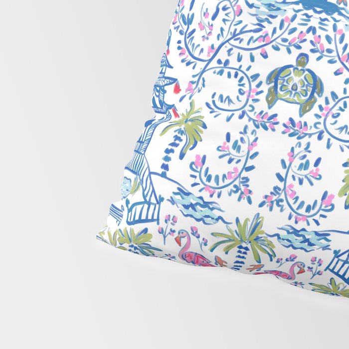 Colorful Coastal Chinoiserie  Pillow Sham Gallery Image 4