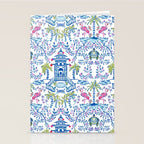 Colorful Coastal Chinoiserie  Stationery Card Gallery Image 2