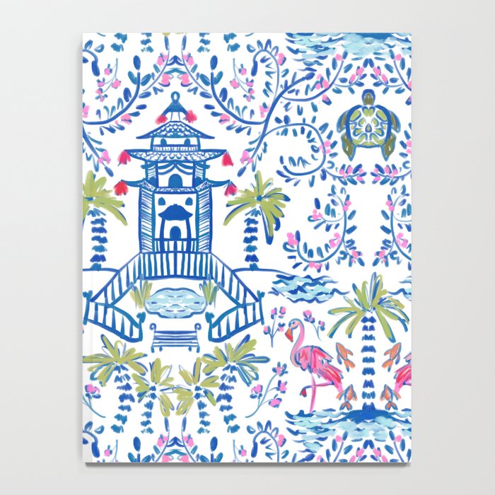 Colorful Coastal Chinoiserie  Notebook Gallery Image 4